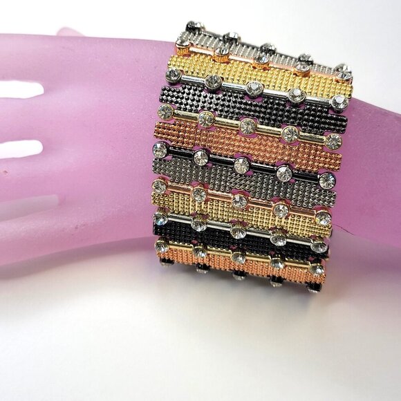Multicolored tone Stretch Crystal Bracelet - Picture 1 of 9